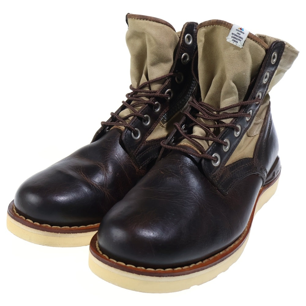 VISVIM(ヴィスヴィム) 7HOLE 73-FOLK BOOTS サイドジップフォークブーツ ブラウン/ナチュラル US9.5