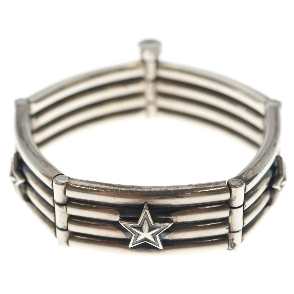 CODY SANDERSON(コディーサンダーソン) 4 Row Wire Link w/ Stars Bracelet 4ロウワイヤーリンクwスターズブレスレット シルバー