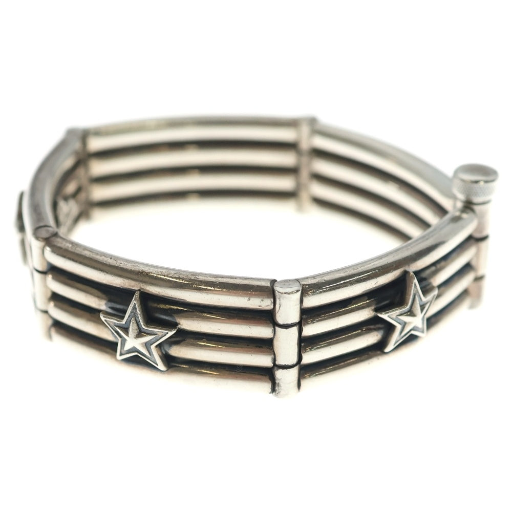 CODY SANDERSON(コディーサンダーソン) 4 Row Wire Link w/ Stars Bracelet 4ロウワイヤーリンクwスターズブレスレット シルバー