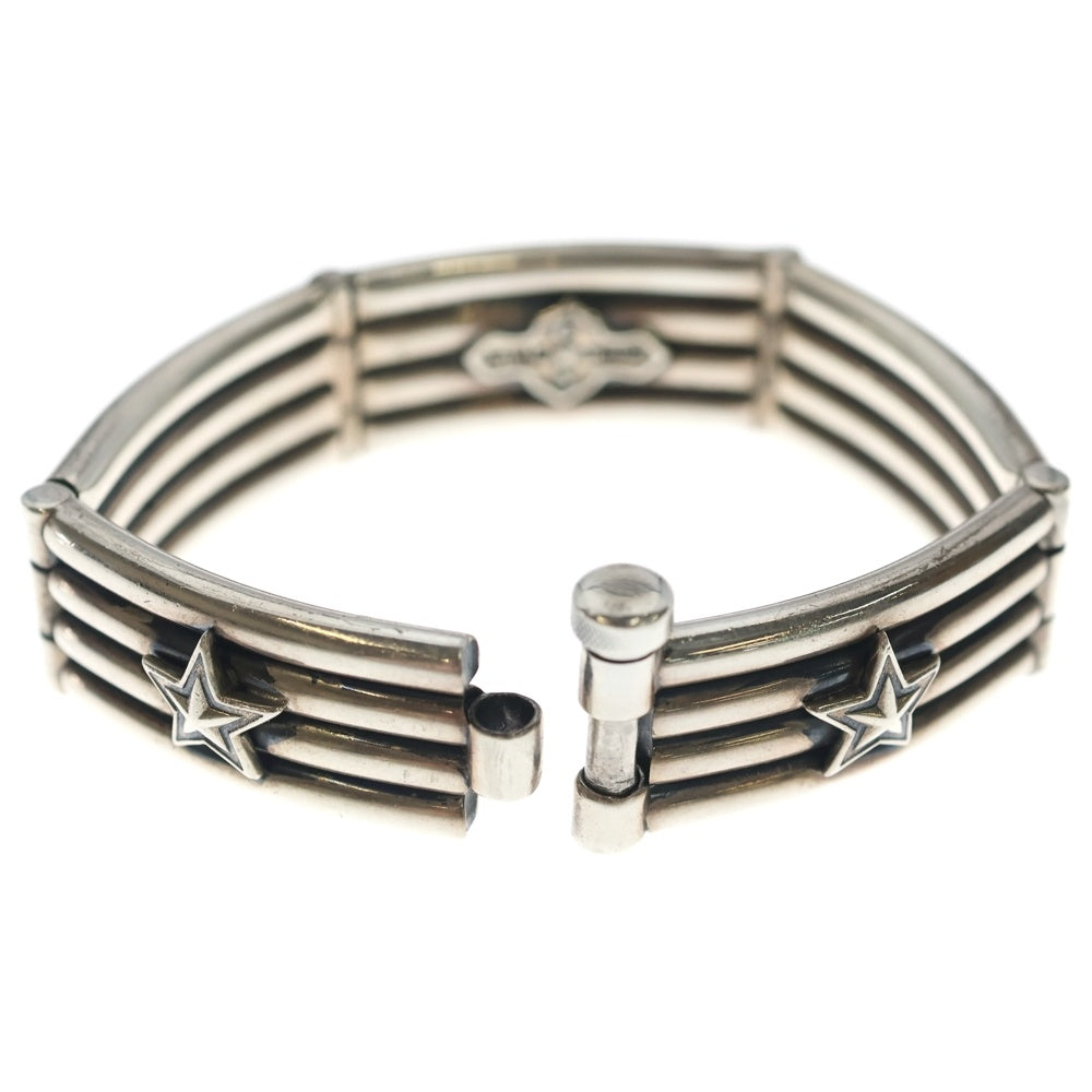 CODY SANDERSON(コディーサンダーソン) 4 Row Wire Link w/ Stars Bracelet 4ロウワイヤーリンクwスターズブレスレット シルバー