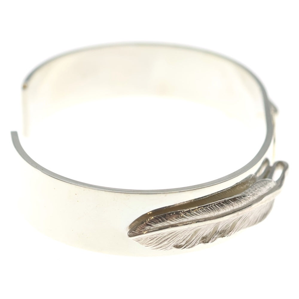 TADY & KING(タディアンドキング) 平打ちバングル K18ロングホーン&ダブルSフェザー