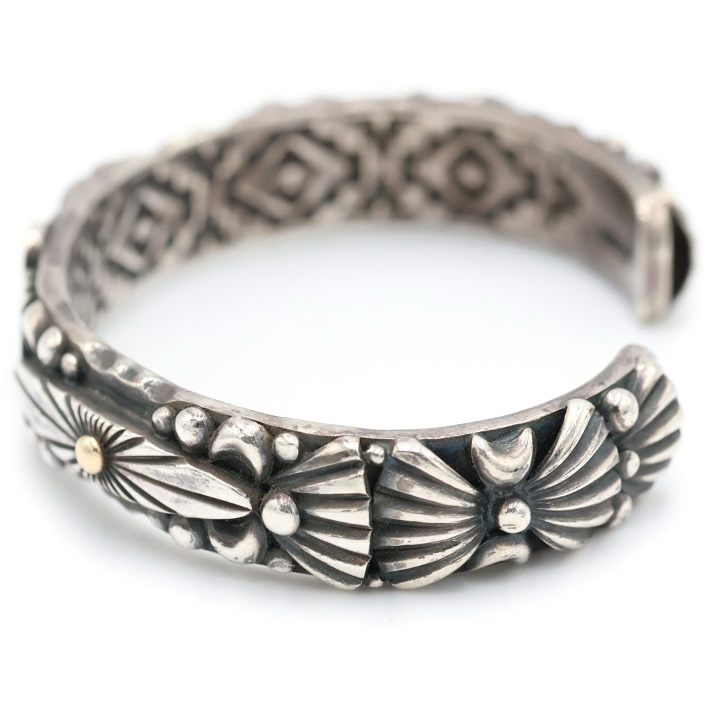 INDIAN JEWELRY(インディアンジュエリー) ナバホ族 Delbert Gordon デルバートゴードン作 イーグルバングル シルバー
