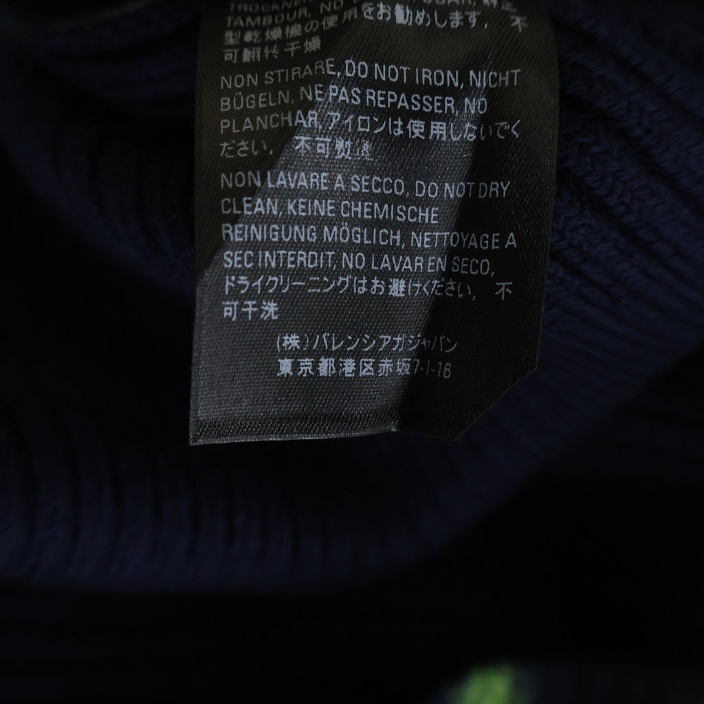 BALENCIAGA(バレンシアガ) 20SS フレイムオーバーサイズVネックセーター 599685 T1555 グリーン/ネイビー