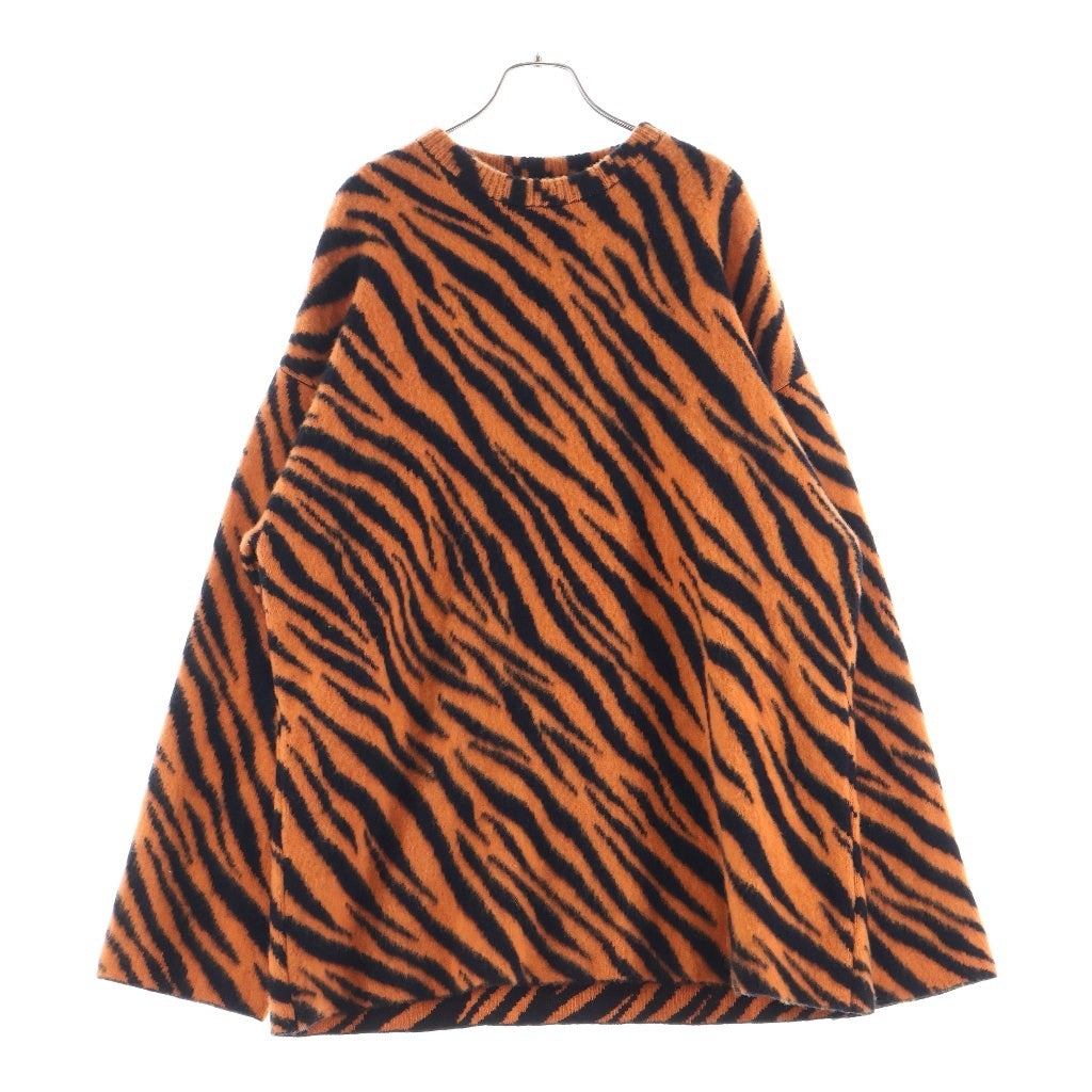 BALENCIAGA(バレンシアガ) 22SS Year of the Tiger タイガーパターンニットセーター 682239 T7170 オレンジ/ブラック