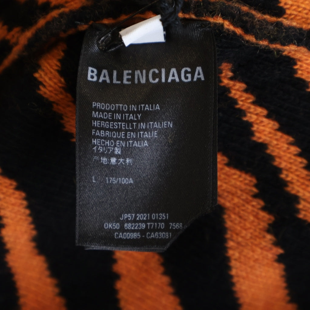 BALENCIAGA バレンシアガ 22SS Year of the Tiger タイガーパターンニットセーター 682239 T7170 オレンジ/ブラック BALENCIAGA(バレンシアガ) 22SS Year of the Tiger タイガーパターン