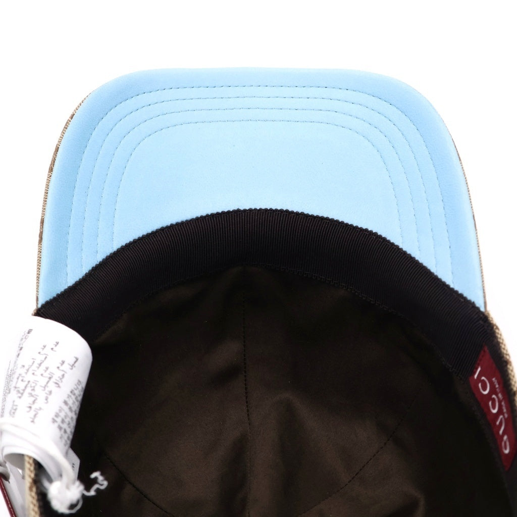 GUCCI(グッチ) 25SS×ヒグチユウコ 日本限定 GGキャンバスベースボールキャップ 帽子 847862 3HBFT ベージュ/ブルー レディース
