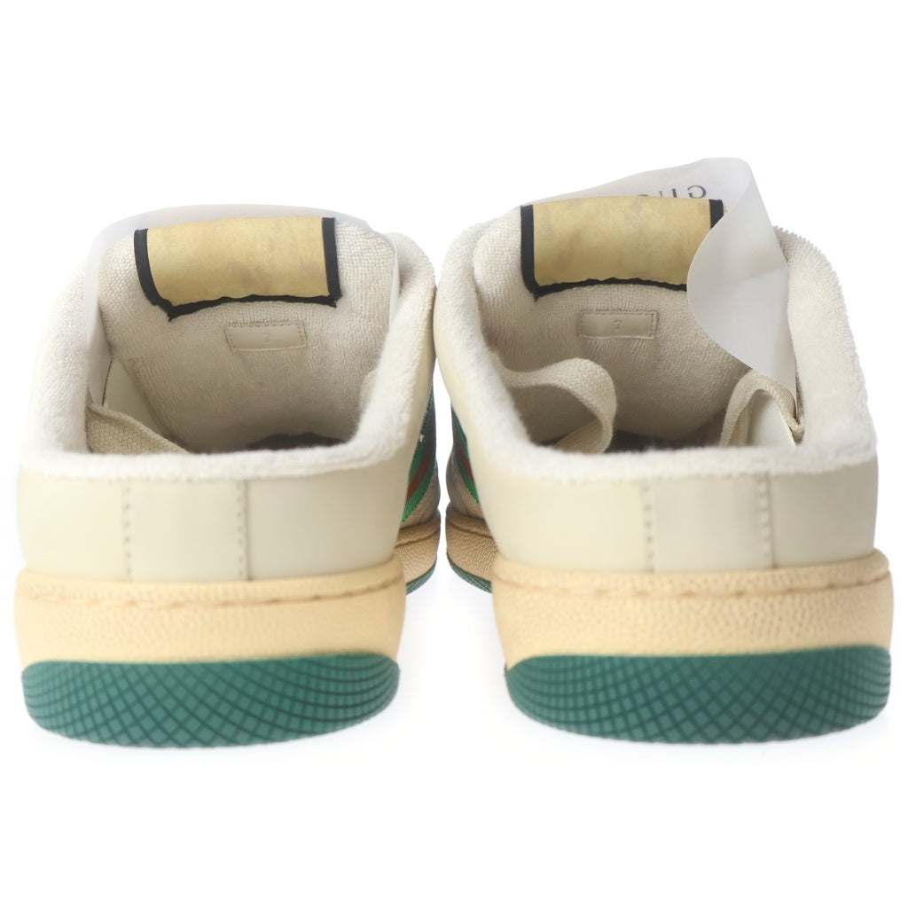 GUCCI(グッチ) SCREENER スクリーナー GGキャンバス ヴィンテージ加工 ミュールシューズ ローカットスニーカー 570443 ベージュ