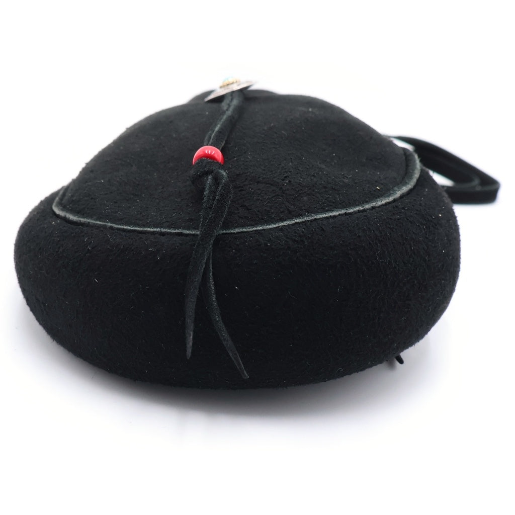 ゴローズ 巾着ポーチ goros 黒ブラック 巾着バック　 金縄ターコイズ goro's(ゴローズ) 金縄ターコイズコンチョ付き マチ付き巾着ポーチ