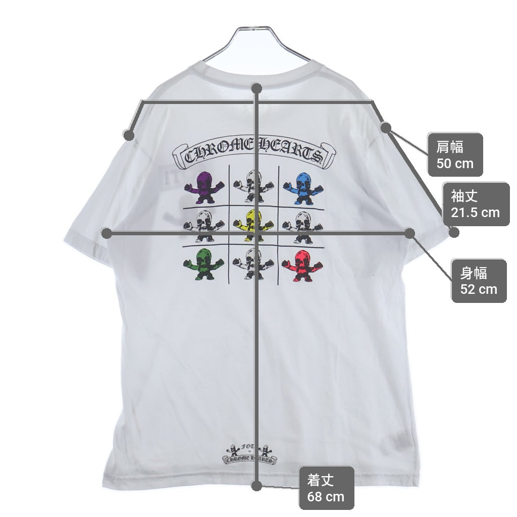 CHROME HEARTS(クロムハーツ) FOTI TIKTAK TEETER フォティ ティクタク・ティーター プリント半袖Tシャツ カットソー ホワイト/マルチ