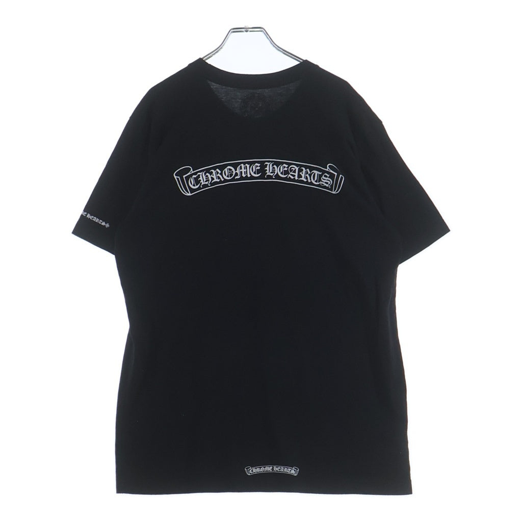 CHROME HEARTS(クロムハーツ) CH T-SHIRT スクロールラベルプリントポケット半袖Tシャツ カットソー ブラック