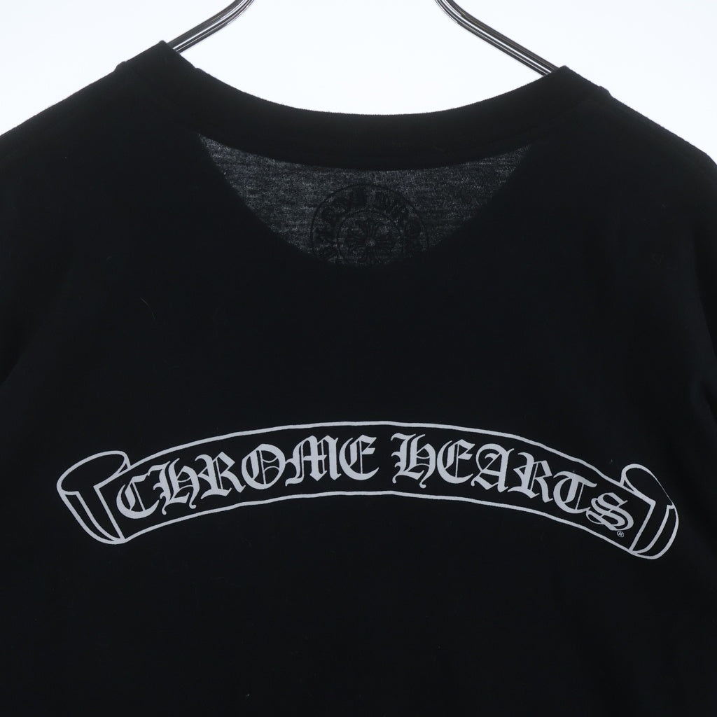 CHROME HEARTS(クロムハーツ) CH T-SHIRT スクロールラベルプリントポケット半袖Tシャツ カットソー ブラック