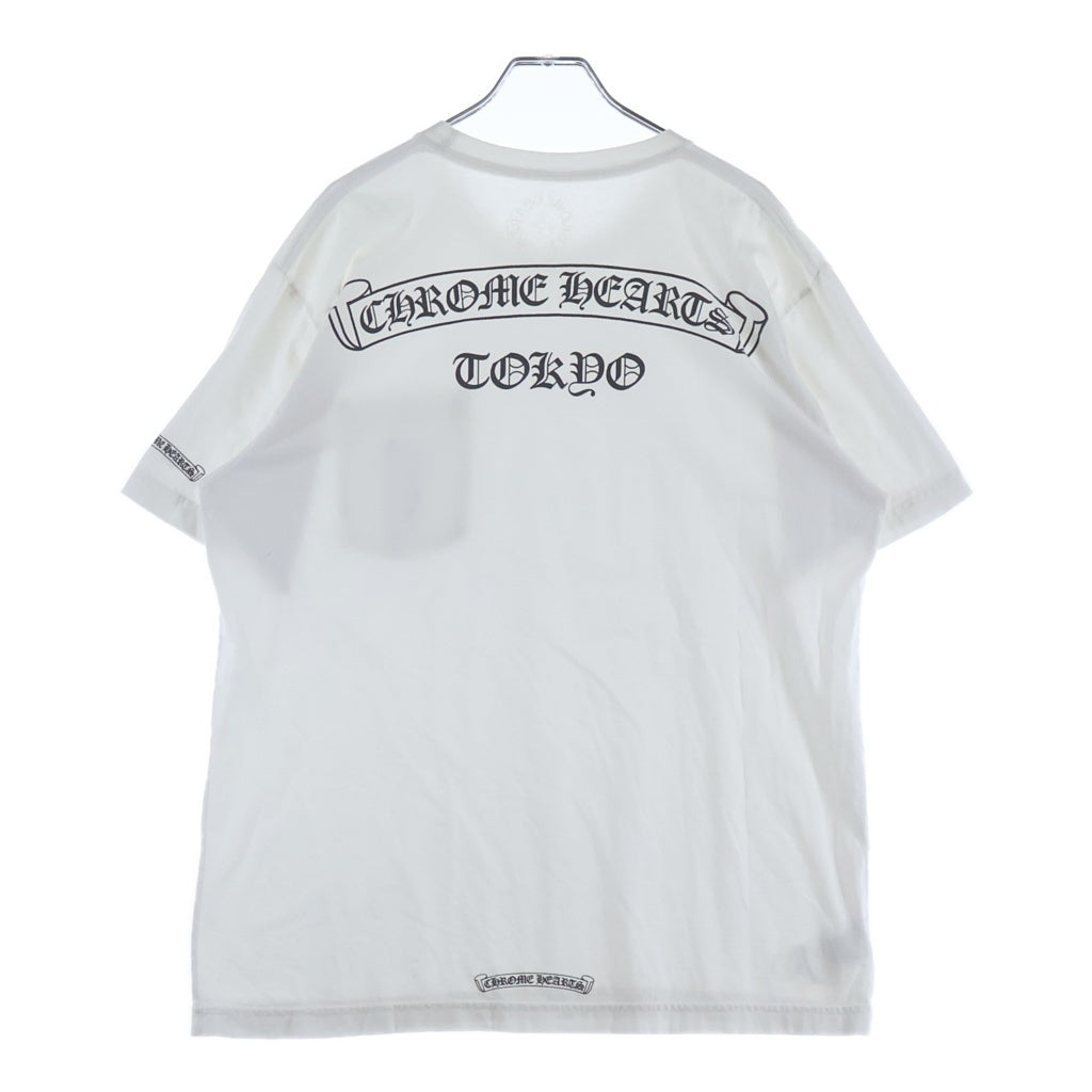 CHROME HEARTS(クロムハーツ) CH T-SHRT TOKYO LTD 東京限定 バックスクロールラベルプリント半袖Tシャツ カットソー ホワイト