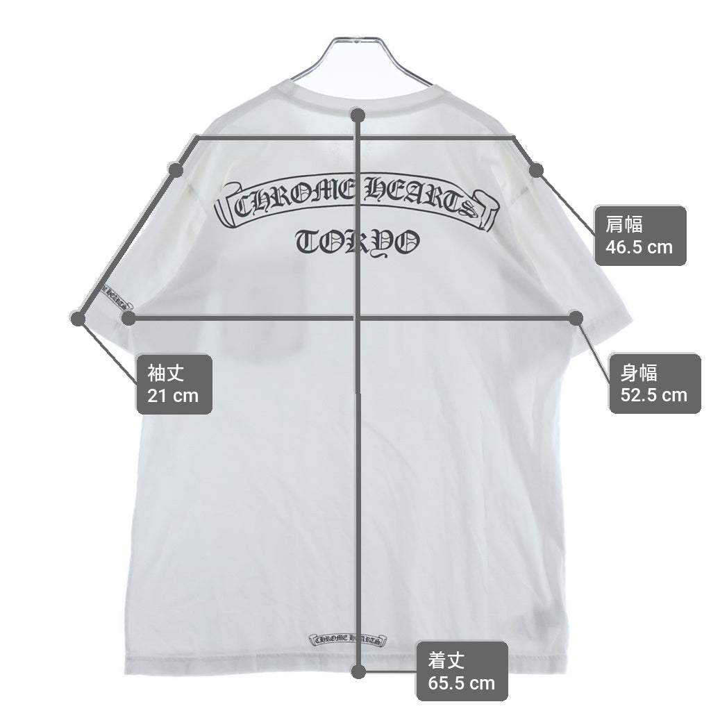 CHROME HEARTS(クロムハーツ) CH T-SHRT TOKYO LTD 東京限定 バックスクロールラベルプリント半袖Tシャツ カットソー ホワイト