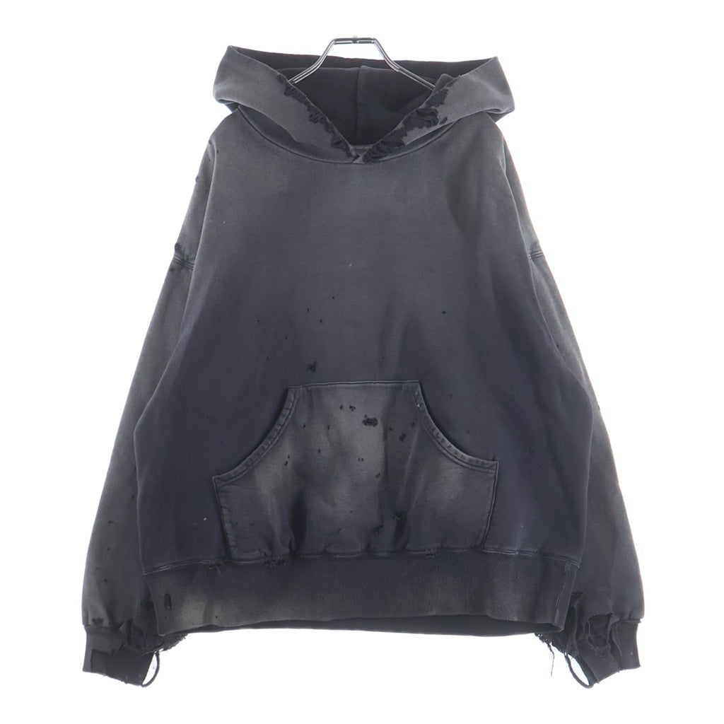 SAINT MICHAEL(セントマイケル) 25AW×BerBerJin DOUBLE FACE HOODIE ベルベルジン ロゴダブルフェイスプルオーバーフーディーパーカー SM-HR1-0000-C56 ブラック