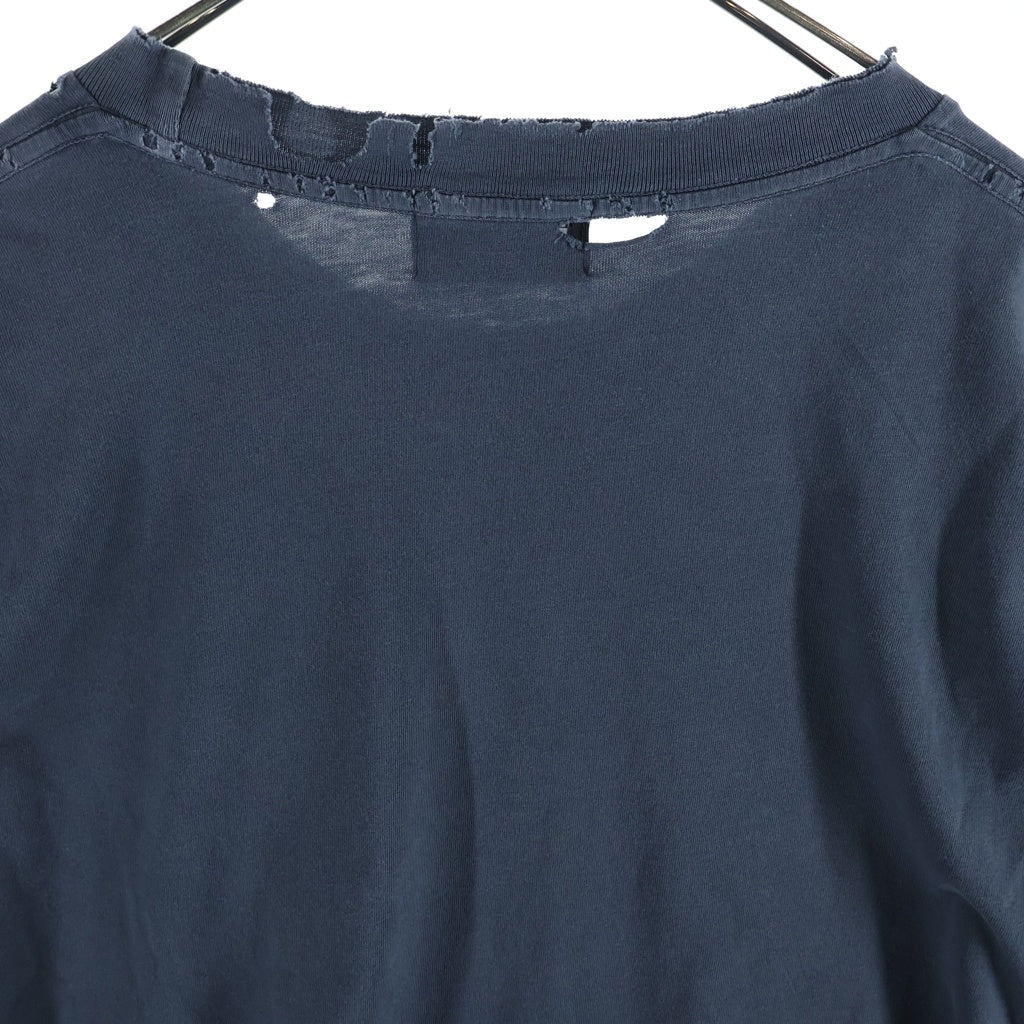 ENFANTS RICHES DEPRIMES(アンファンリッシュデプリメ) 25SS CLASSIC LOGO LS T-SHIRT ウォッシュドダメージ加工ロゴプリント長袖Tシャツ グレー