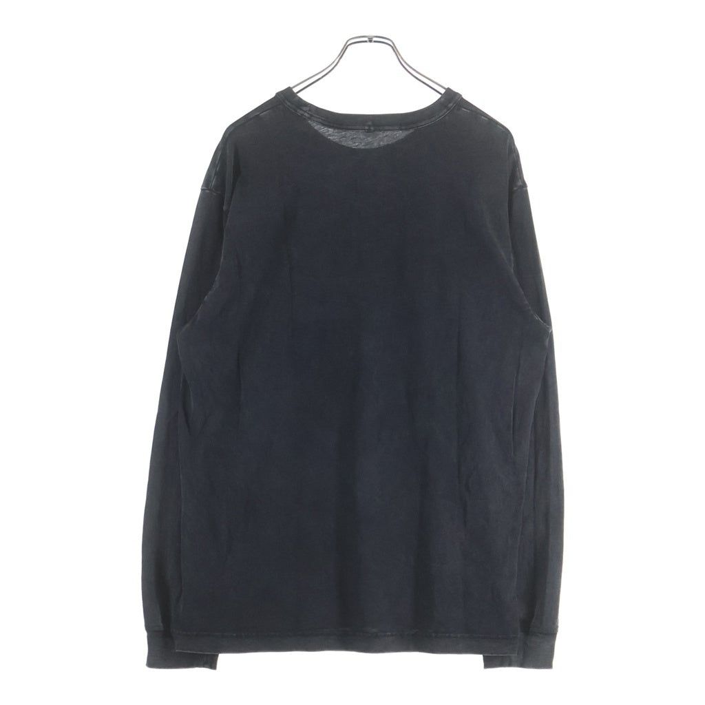 ALEXANDER WANG(アレキサンダーワン) ロゴデザイン ウォッシュド加工 長袖Tシャツ ブラック UCC3221537