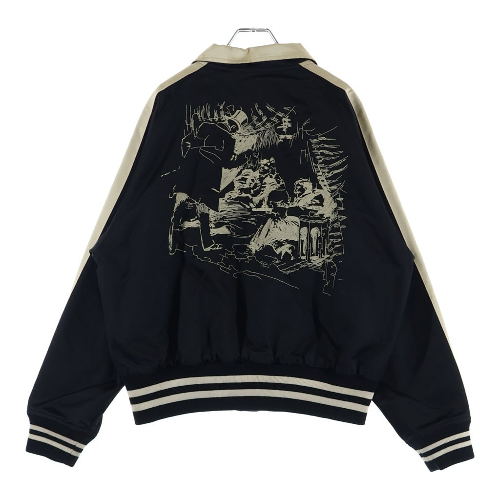 ENFANTS RICHES DEPRIMES(アンファンリッシュデプリメ) 24AW Opium Den Varsity NY Edition Jacket オピウムデン バーシティーニューヨークエディションジャケット ブラック/アイボリー