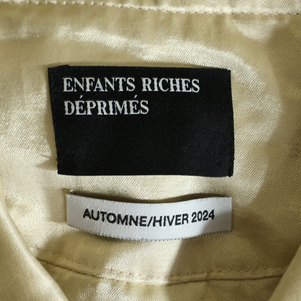 ENFANTS RICHES DEPRIMES(アンファンリッシュデプリメ) 24AW Opium Den Varsity NY Edition Jacket オピウムデン バーシティーニューヨークエディションジャケット ブラック/アイボリー