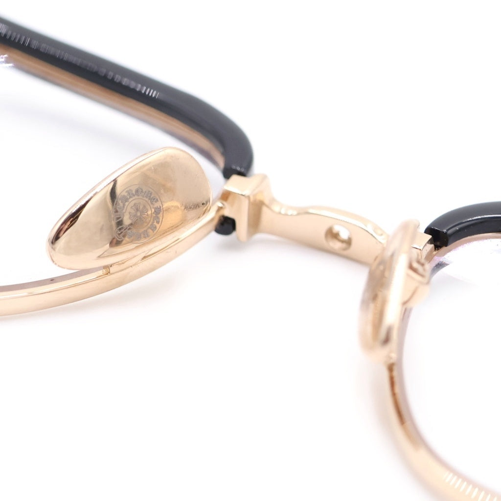CHROME HEARTS(クロムハーツ) SLUNTRADICTION ハーフリム 眼鏡 アイウェア ブラック/ゴールド