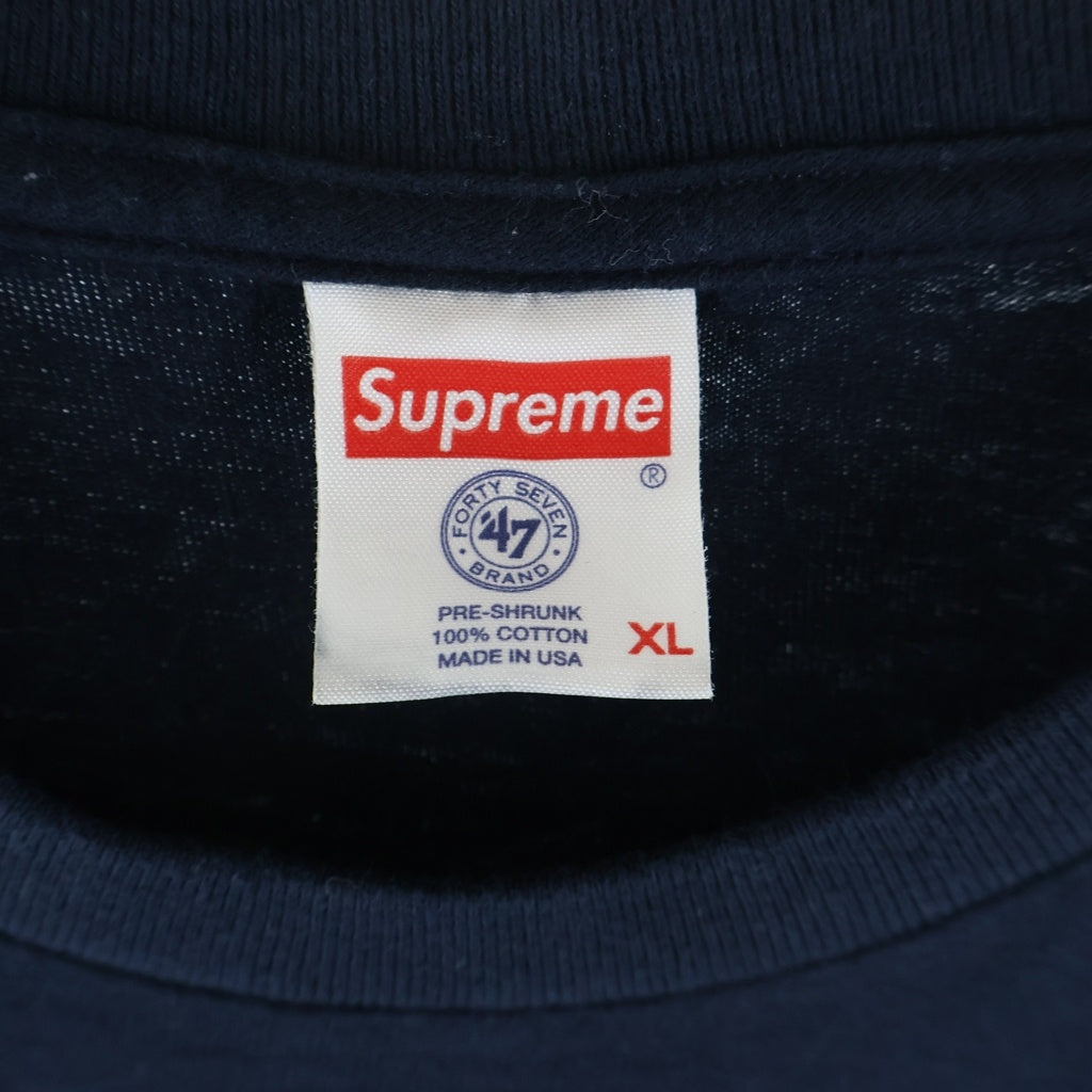 SUPREME(シュプリーム) 15SS New York Yankees Box Logo Tee ニューヨークヤンキース ボックスロゴ 半袖Tシャツ カットソー ネイビ