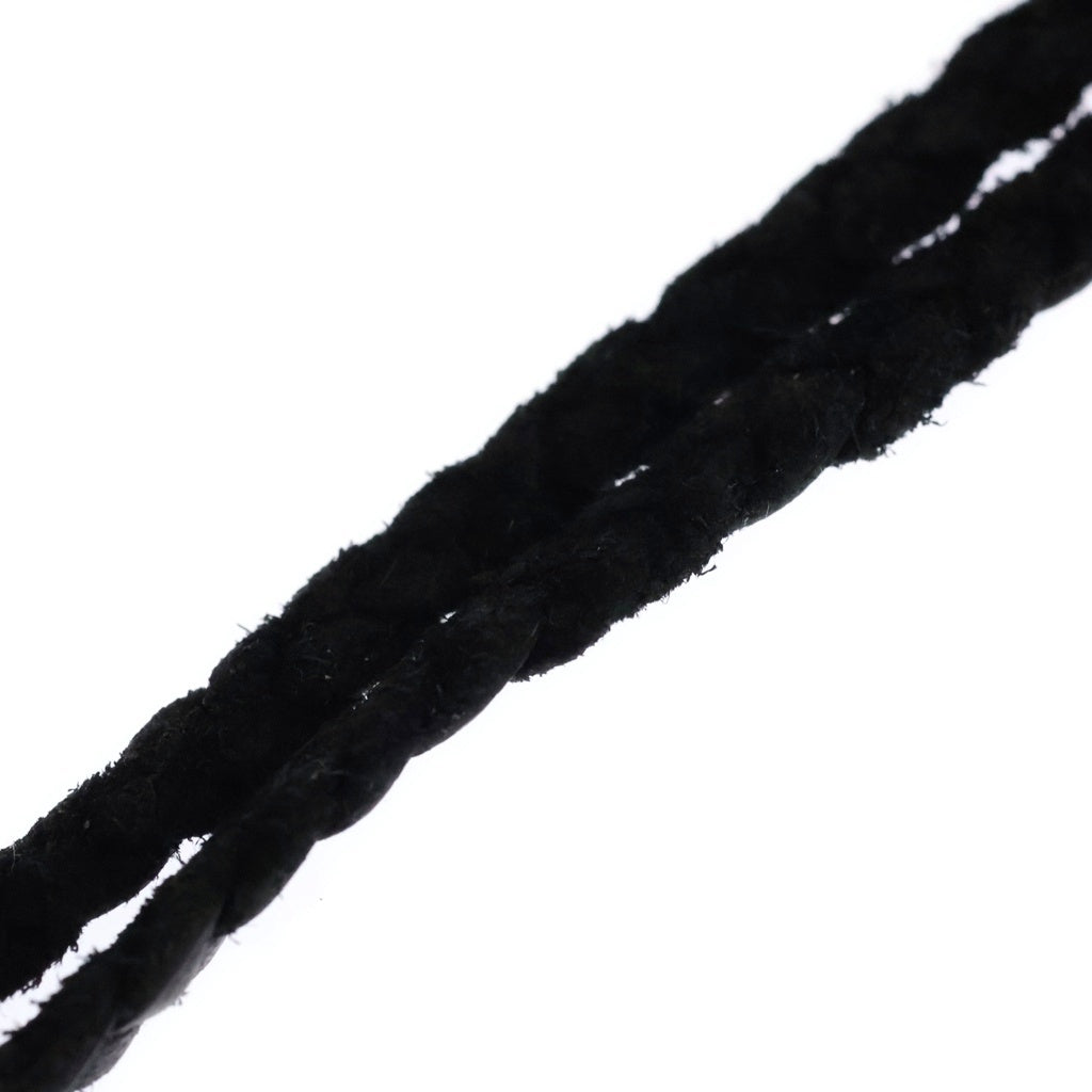 CHROME HEARTS(クロムハーツ) LEATHER BRAID SCROLL ネックレス レザーブレイドネックレス ブラック/シルバー BCA377