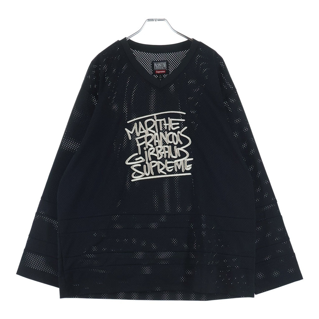 SUPREME(シュプリーム) 25SS×Marithe+Francois Girbaud Hockey Jersey マリテ フランソワ ジルボー ホッケージャージ長袖Tシャツ ブラック