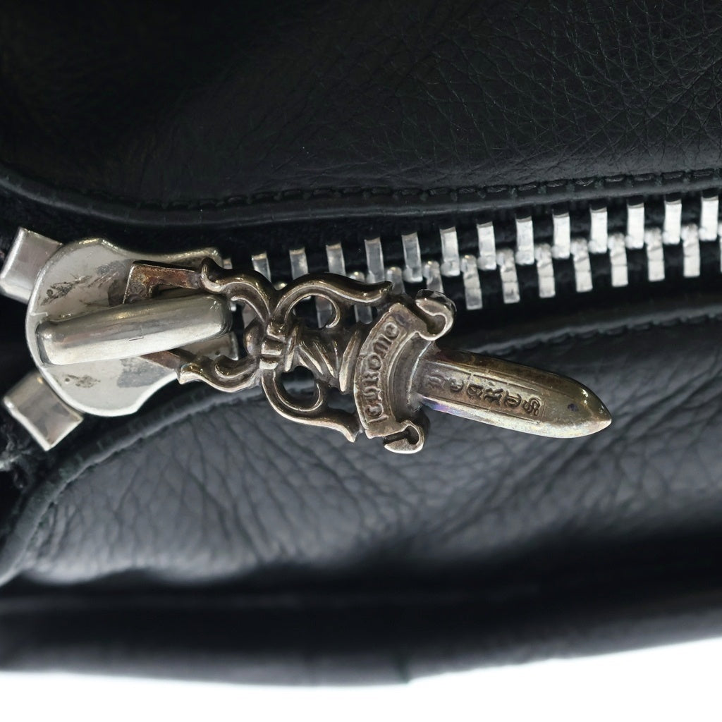 CHROME HEARTS(クロムハーツ) SHOULDER BAG TINY ガンスリンガーストラップレザーショルダーバッグ ブラック