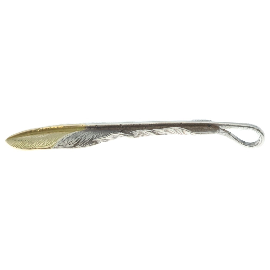 goro's(ゴローズ) 【現行】先金特大フェザー 左向き ペンダントトップ シルバー/ゴールド BGA009