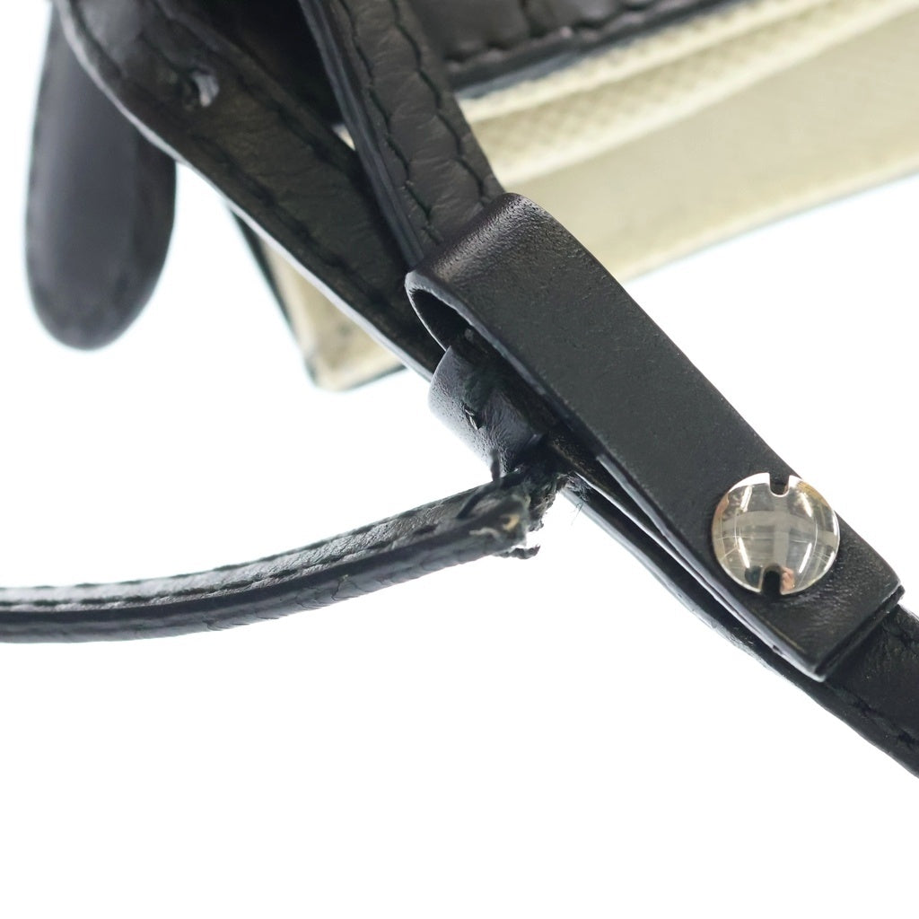 BALENCIAGA(バレンシアガ) ポシェット キャンバス レザー ショルダーバッグ ブラック/ホワイト レディース