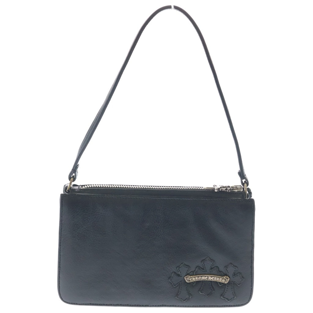 CHROME HEARTS(クロムハーツ) THE NIGHT Leather Hand Bag ザ・ナイト レザーミニハンドバッグ ブラック レディース