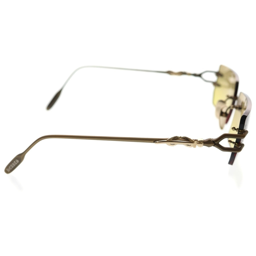 CHROME HEARTS(クロムハーツ) LORDIE リムレス サングラス アイウェア イエロー/ゴールド