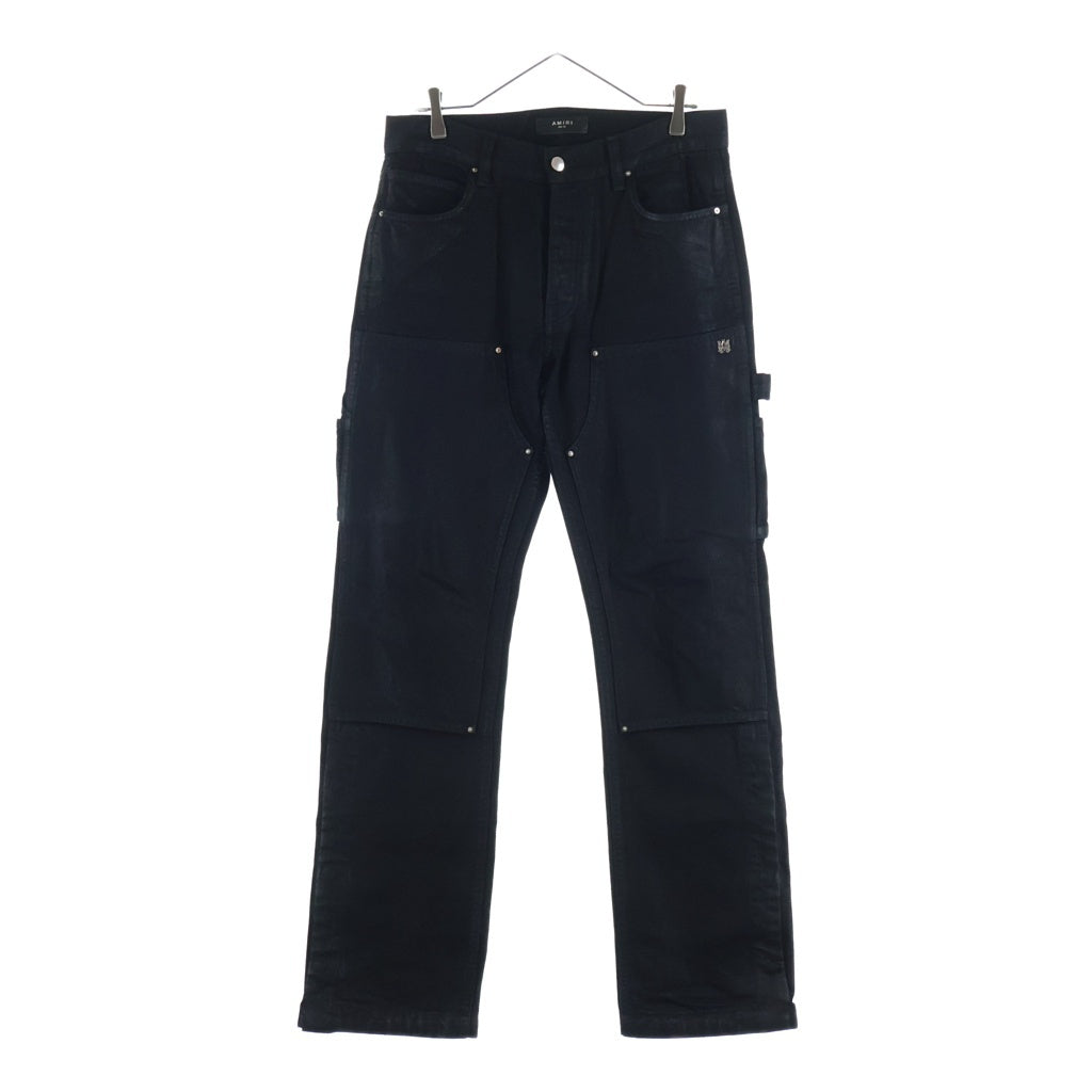 AMIRI(アミリ) WAX CARPENTER JEAN ワックスコーティングカーペンターデニムパンツ PS24MDF019 ブラック