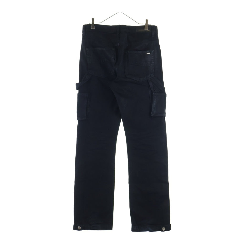 AMIRI(アミリ) WAX CARPENTER JEAN ワックスコーティングカーペンターデニムパンツ PS24MDF019 ブラック