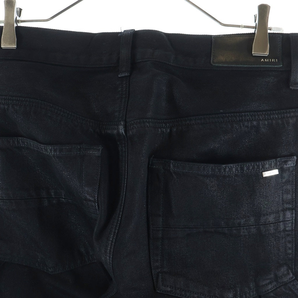 AMIRI(アミリ) WAX CARPENTER JEAN ワックスコーティングカーペンターデニムパンツ PS24MDF019 ブラック
