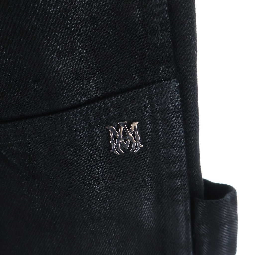 AMIRI(アミリ) WAX CARPENTER JEAN ワックスコーティングカーペンターデニムパンツ PS24MDF019 ブラック