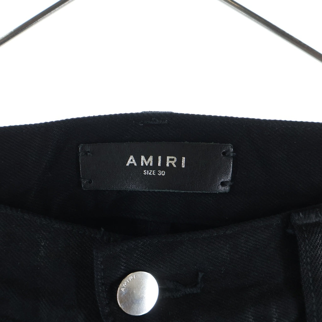 AMIRI(アミリ) WAX CARPENTER JEAN ワックスコーティングカーペンターデニムパンツ PS24MDF019 ブラック