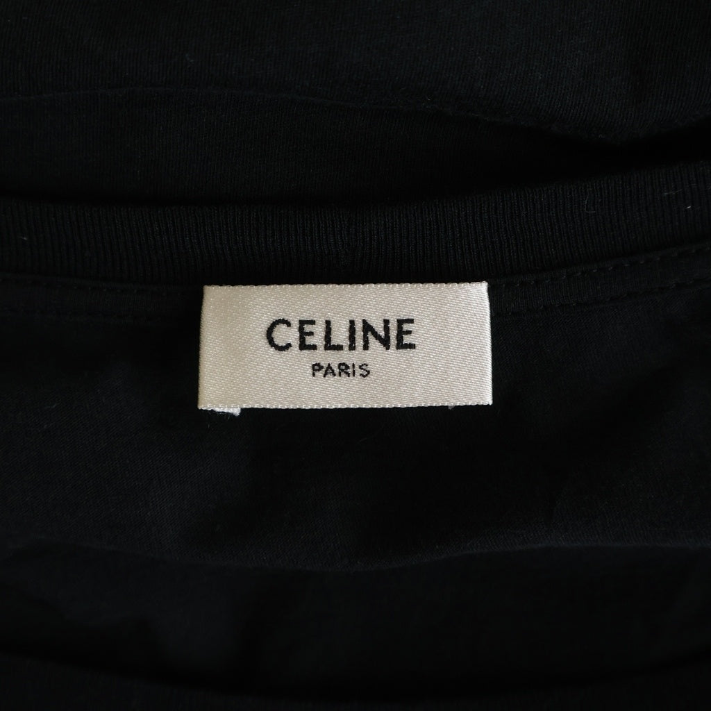 CELINE(セリーヌ) 19SS ルーズロゴプリント半袖Tシャツ カットソー X008375E ブラック