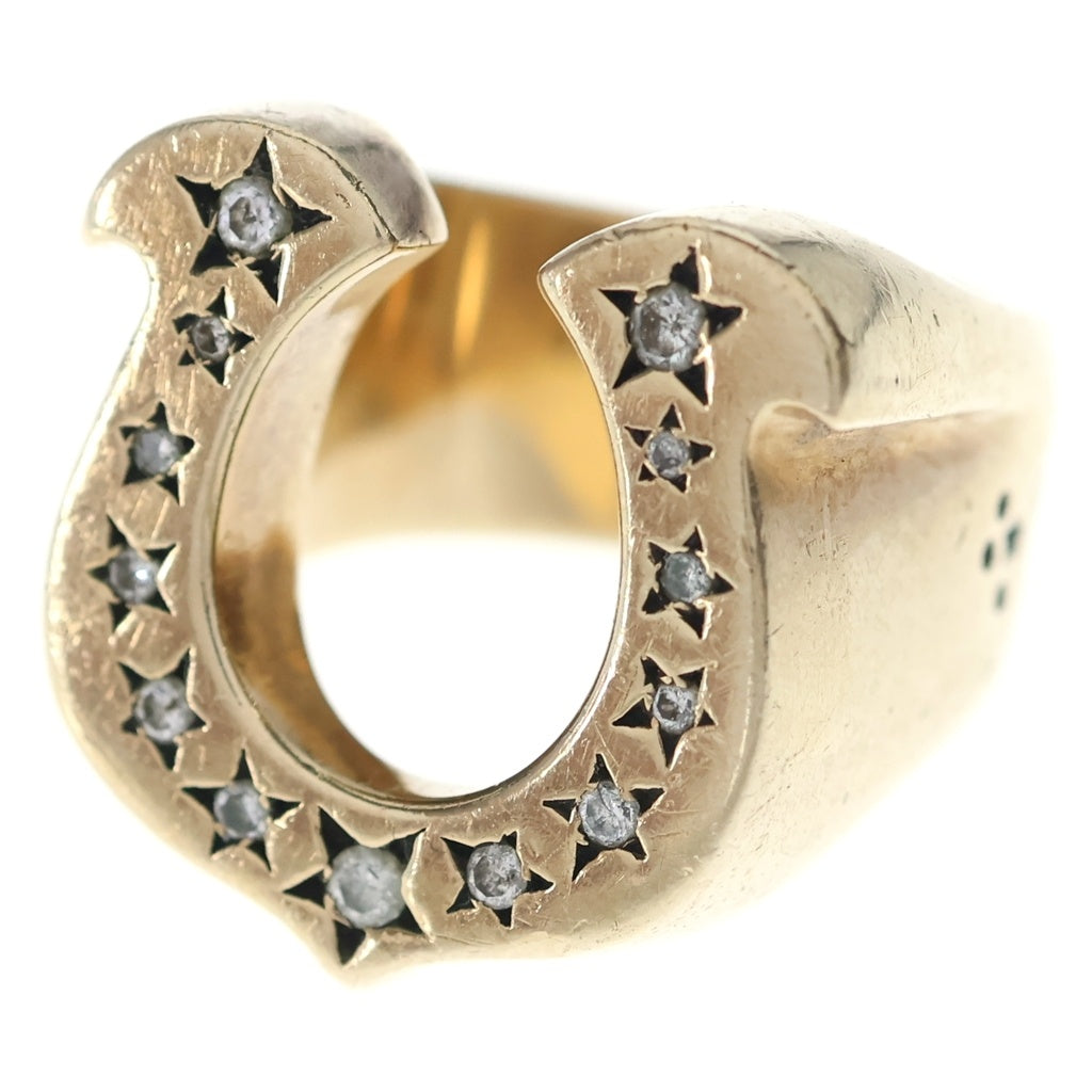 TENDERLOIN(テンダーロイン) T-H.SRING GOLD/STONE 8K ダイヤ ホースシューリング 指輪 ゴールド
