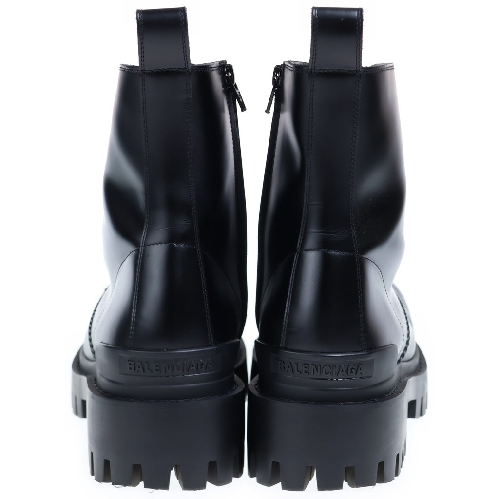 BALENCIAGA(バレンシアガ) STRIKE ZIP BOOTIE ストライクジップレースアップブーツ 844967 ブラック