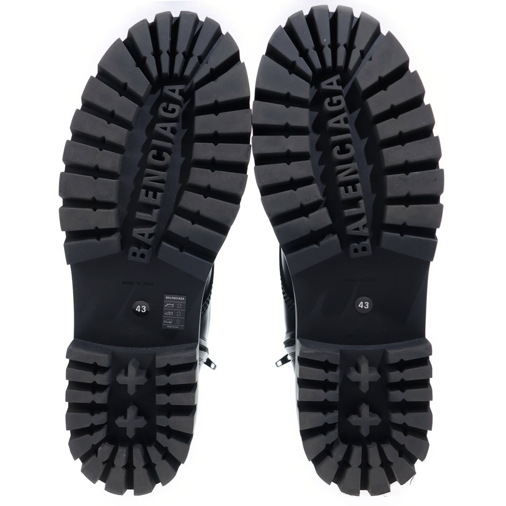 BALENCIAGA(バレンシアガ) STRIKE ZIP BOOTIE ストライクジップレースアップブーツ 844967 ブラック