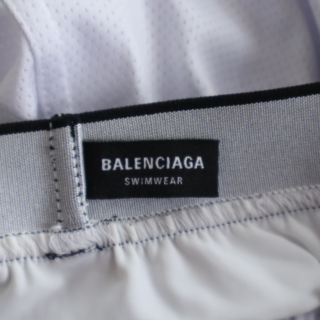 BALENCIAGA(バレンシアガ) 22SS Mesh Shorts ロゴメッシュハーフパンツ ショーツ 698317 4C0B4 ホワイト
