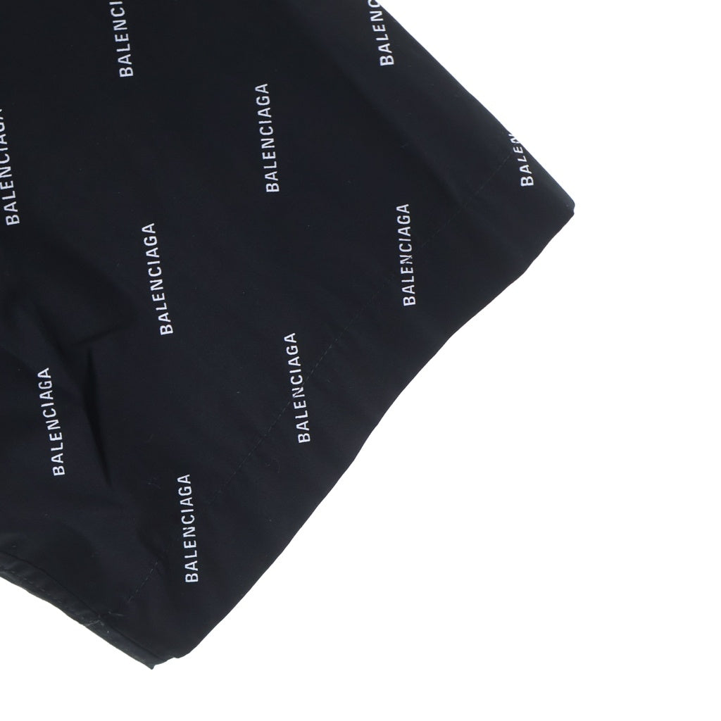 BALENCIAGA(バレンシアガ) 19SS オールオーバーロゴボタンダウン半袖シャツ 534332 TBL96 ブラック