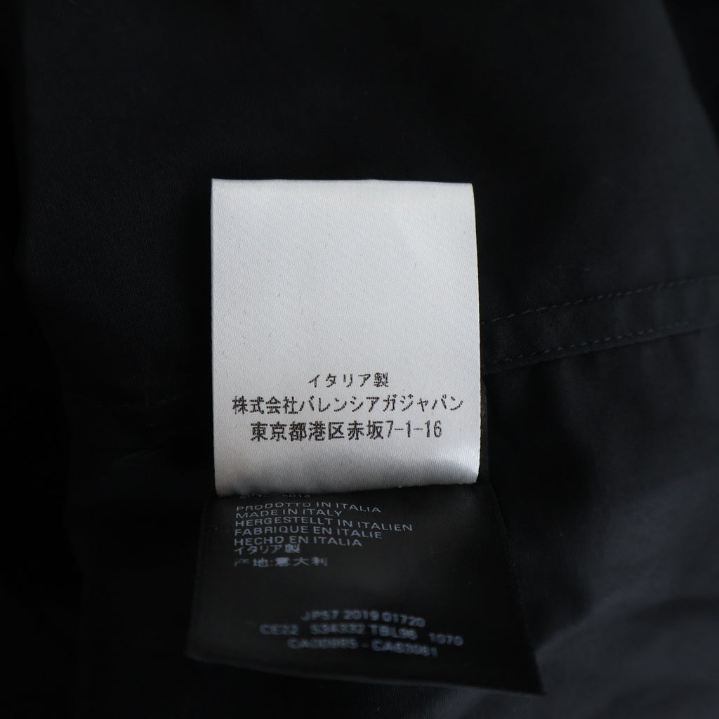 BALENCIAGA(バレンシアガ) 19SS オールオーバーロゴボタンダウン半袖シャツ 534332 TBL96 ブラック