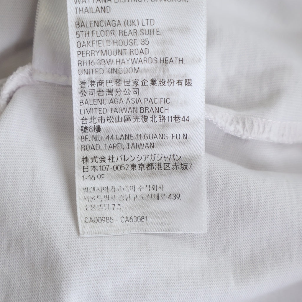 BALENCIAGA(バレンシアガ) 23AW Pierced T-shirt Oversized ピアスオーバーサイズ半袖Tシャツ カットソー 761460 TPVD4 ホワイト