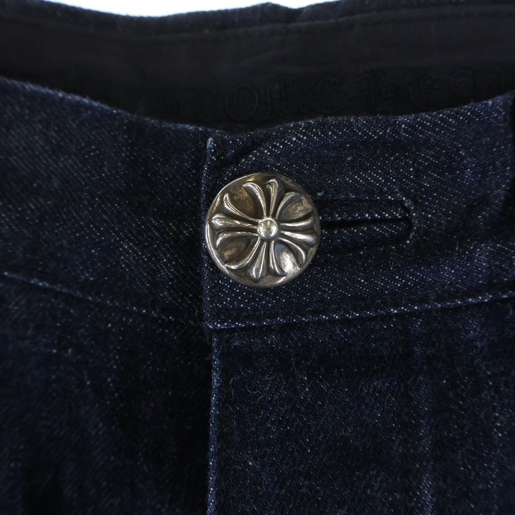 CHROME HEARTS(クロムハーツ) DNM PANTS CRS BTN INDIGO クロスボールボタン スクロールラベル デニムパンツ インディゴ