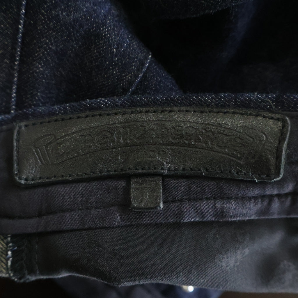 CHROME HEARTS(クロムハーツ) DNM PANTS CRS BTN INDIGO クロスボールボタン スクロールラベル デニムパンツ インディゴ