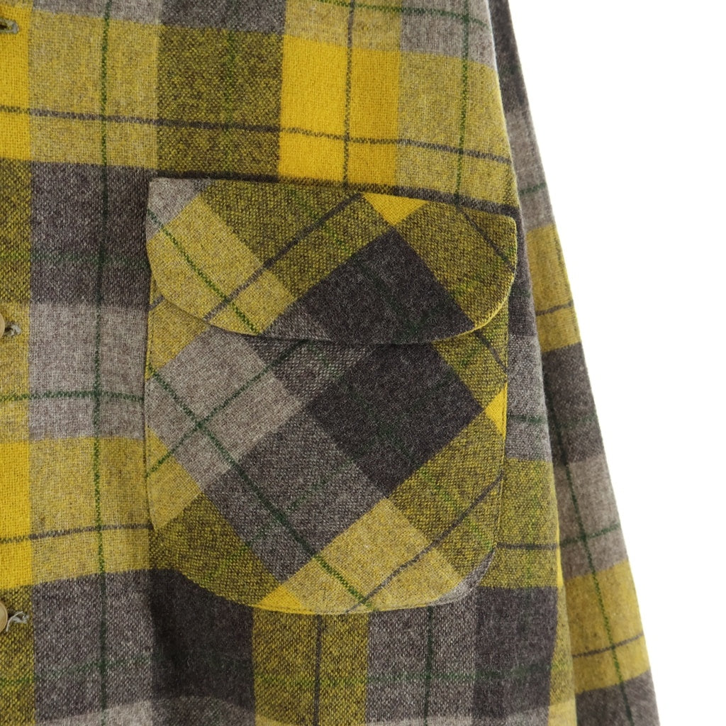 PENDLETON(ペンドルトン) 50S VINTAGE ヴィンテージ USA製 チェック ウールフランネル 長袖シャツ グレー/ブルー