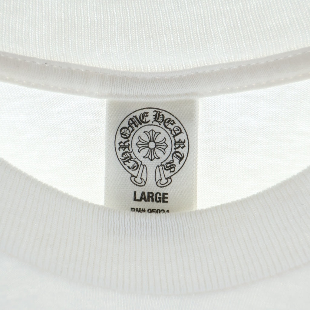 CHROME HEARTS(クロムハーツ) OLD CH PLS T-SHIRT バックCHプラスプリント クルーネック半袖カットソーTシャツ ホワイト