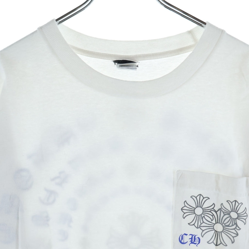 CHROME HEARTS(クロムハーツ) OLD CH PLS T-SHIRT バックCHプラスプリント クルーネック半袖カットソーTシャツ ホワイト