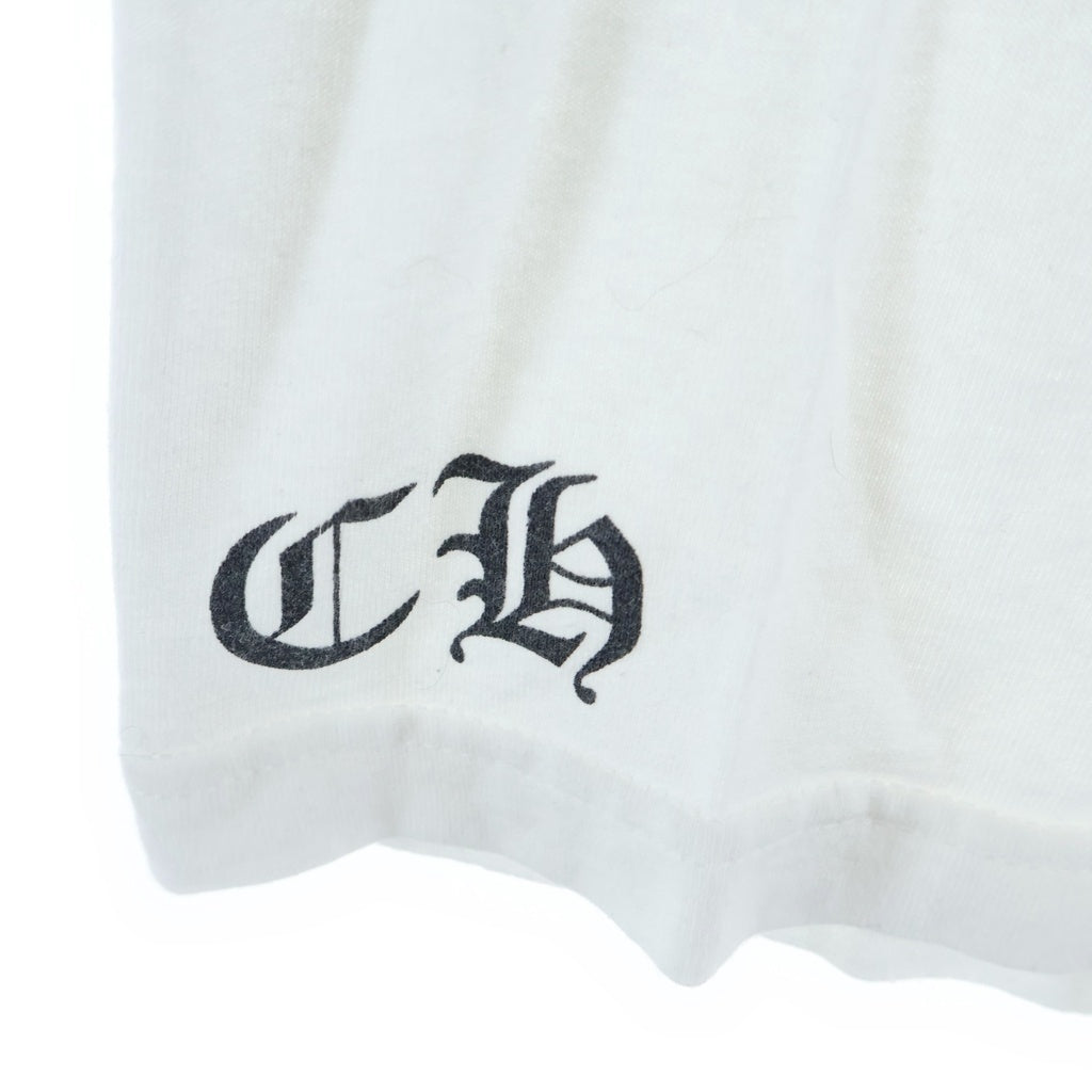 CHROME HEARTS(クロムハーツ) OLD CH PLS T-SHIRT バックCHプラスプリント クルーネック半袖カットソーTシャツ ホワイト